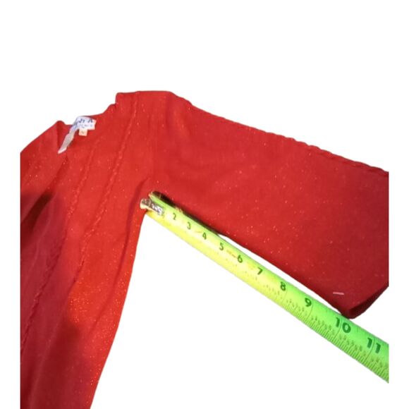 Joseph A. Qu'est-est Silk Women's Size Large sparkly Silk Top with Sweater - Picture 6 of 8